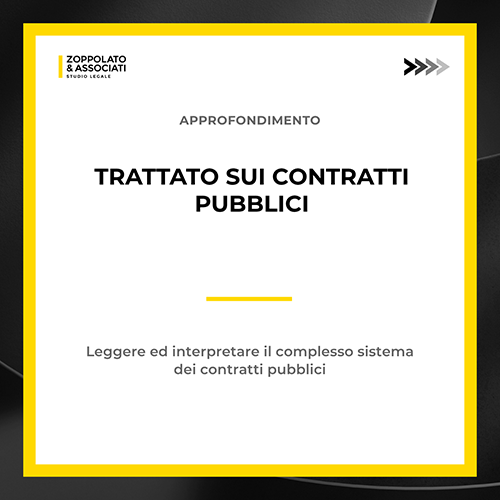 Copertina Trattato sui Contratti Pubblici, Studio Legale Zoppolato & Associati.