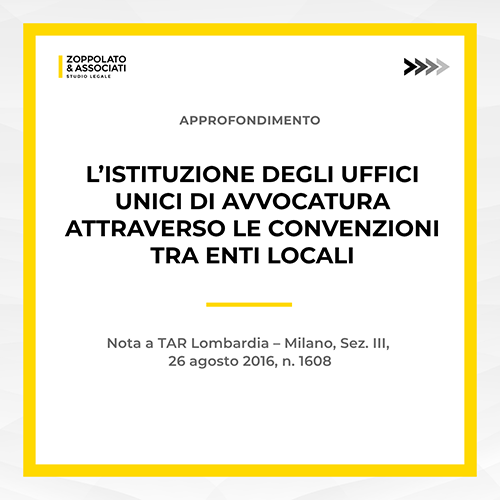 Copertina articolo su uffici unici di avvocatura e convenzioni tra enti locali.