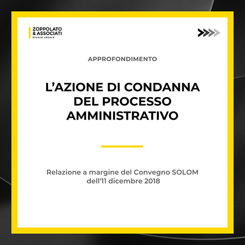 Grafica approfondimento azione di condanna del processo amministrativo - Convegno SOLOM.