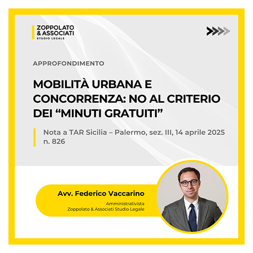 Analisi della sentenza del TAR Sicilia sulla mobilità urbana e il criterio dei minuti gratuiti.