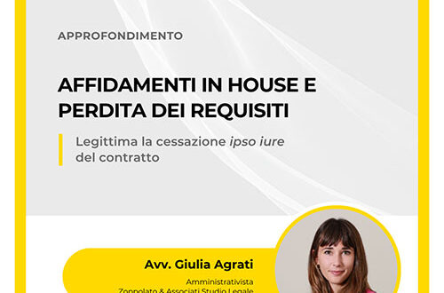 Affidamenti In House - Articolo