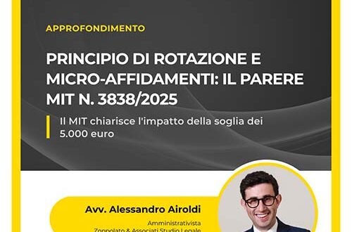 Principio di rotazione e micro affidamenti
