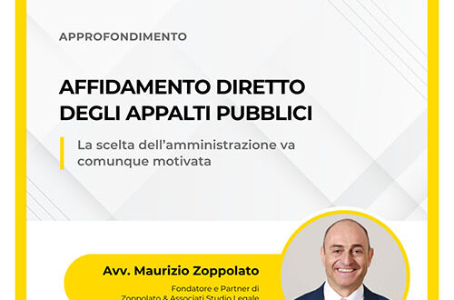 Affidamento diretto - Diritto amministrativo