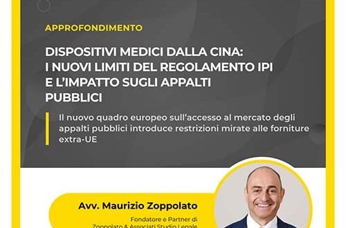 Dispositivi medici dalla Cina - Diritto amministrativo sanitario