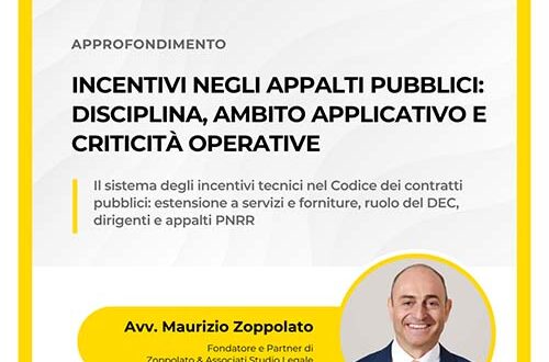 Incentivi negli appalti pubblici