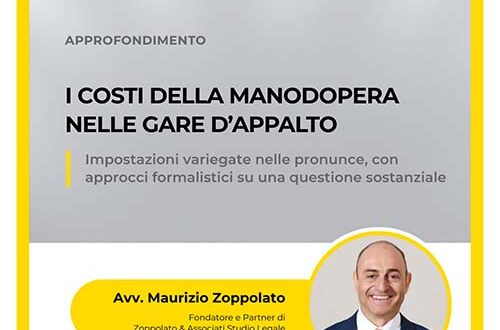 I costi della manodopera nelle gare d'appalto