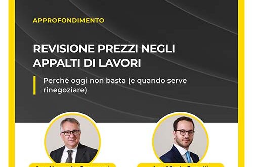 Revisione prezzi appalti