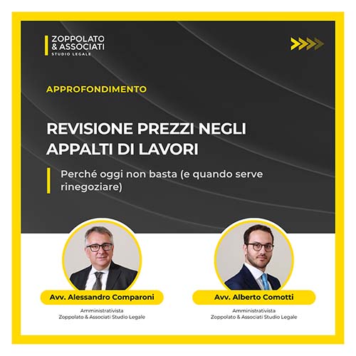 Revisione prezzi appalti