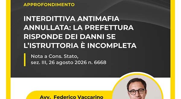 Interdittiva antimafia annullata - Zoppolato & Associati