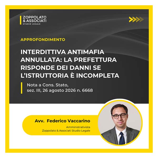 Interdittiva antimafia annullata