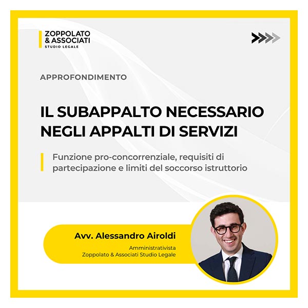Il subappalto necessario negli appalti di servizi